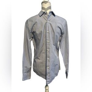 Ben Sherman Blue Gingham Button Down Shirt Men’s 32–33 Tailored Skinny Fit